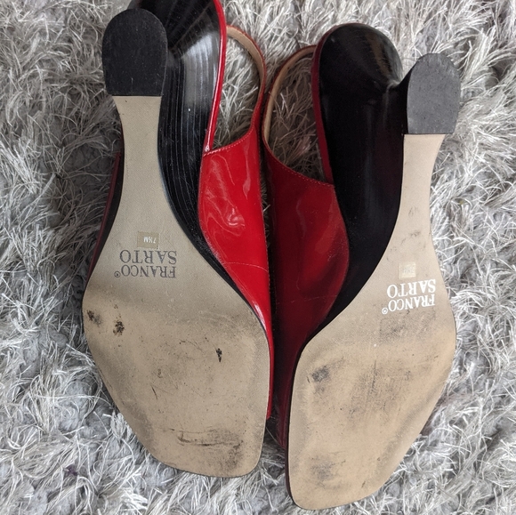 Franco Sarto red sling backs. Size 7.5M - Picture 4 of 7